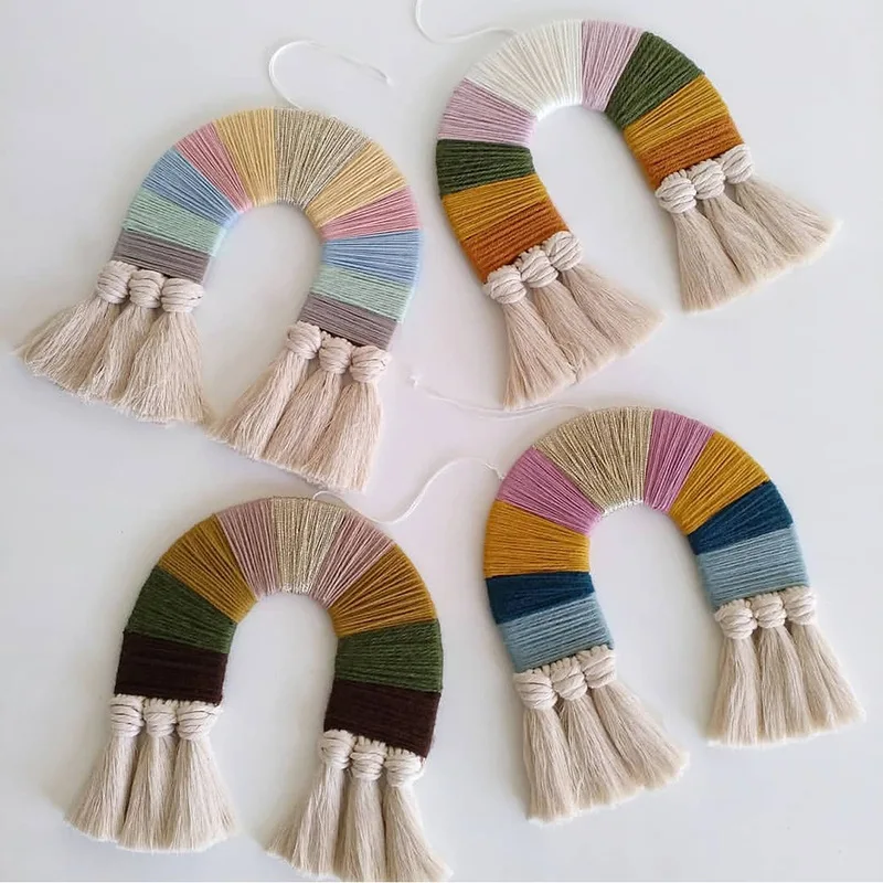 Macrame Hanging Nursery Decor Handmade Rainbow Korean Nordic Home Wall Ornaments Christmas Wedding Children Kids Room Decoration
Macrame Hanging Nursery Decor Handmade Rainbow Korean Nordic Home Wall Ornaments Christmas Wedding Children Kids Room Decoration