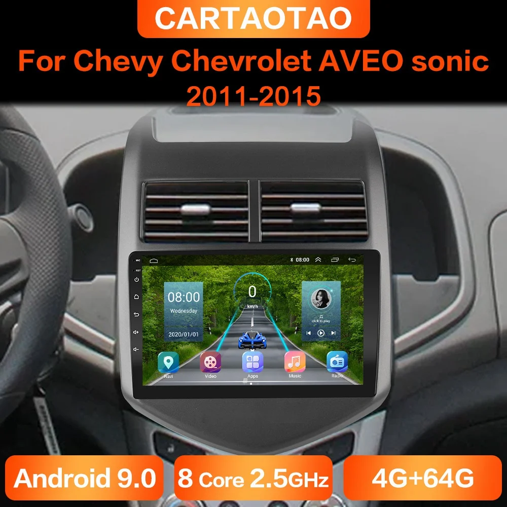 Автомагнитола 4 Гб + 64 DSP Android 9 0 GPS RDS мультимедийный плеер для Chevrolet Aveo 2 Sonic T300 2011-2015