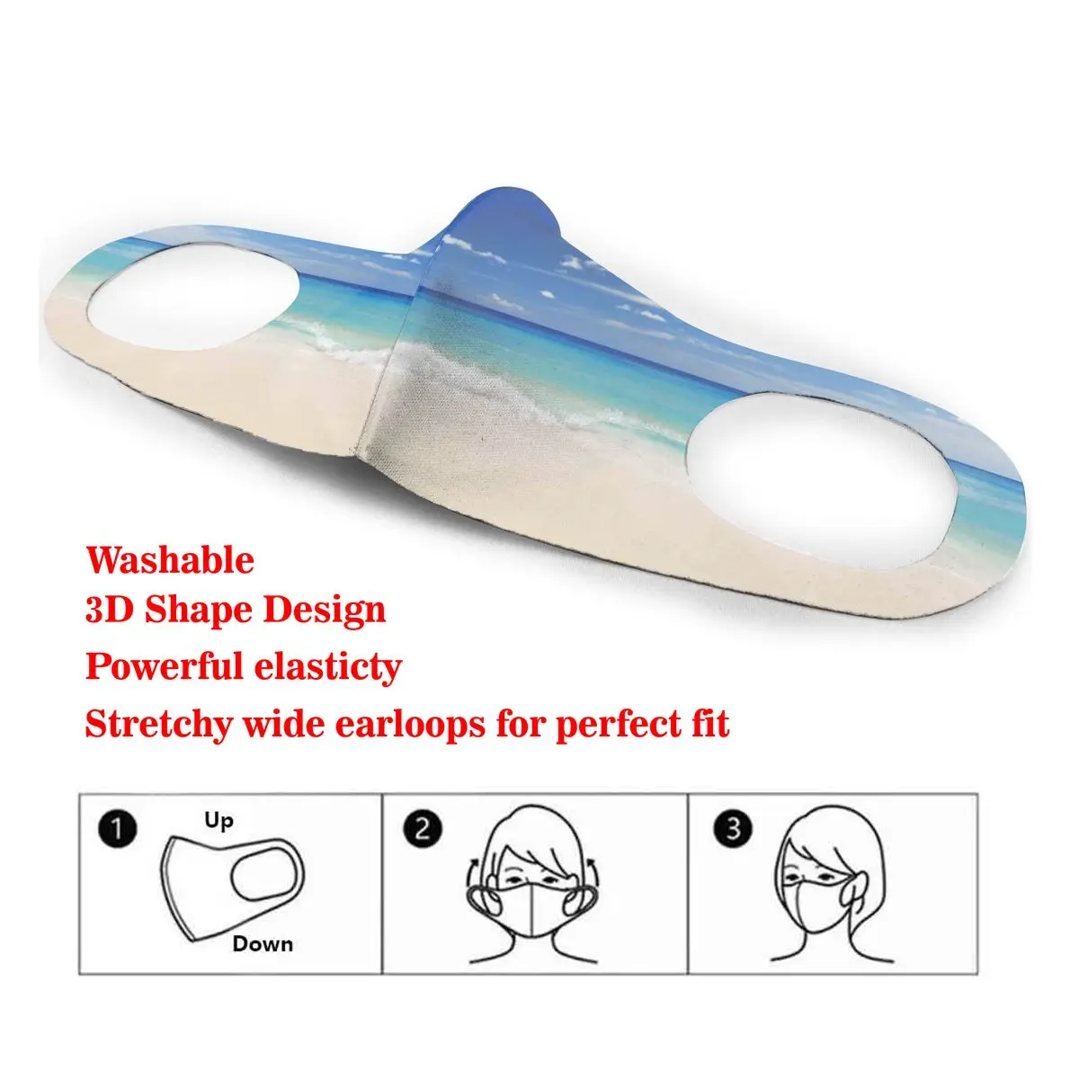 Washable Earloop Mask 3D Beautiful Seaside Beach Cycling Anti Dust Mouth Face Care Respirator for Summer
Washable Earloop Mask 3D Beautiful Seaside Beach Cycling Anti Dust Mouth Face Care Respirator for Summer