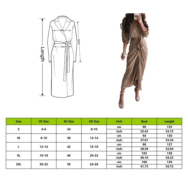 Fashion Turn-down Collar Draped Party Dresses Elegant Button Office Ladies Shirt Dress Women Autumn Long Sleeve Slit Long Dress
Fashion Turn-down Collar Draped Party Dresses Elegant Button Office Ladies Shirt Dress Women Autumn Long Sleeve Slit Long Dress