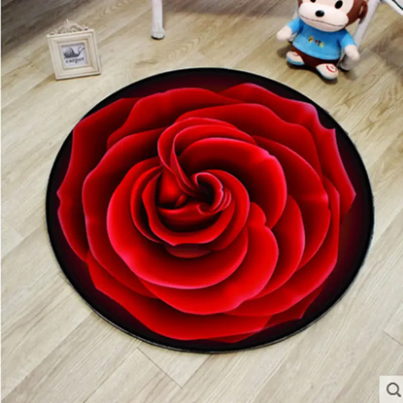 Wear-proof Non-Slip Round Carpet For Bedroom 3D Flower Printed Computer Chair Area Rug Tea Table Mat Kids Living Room Carpet
Wear-proof Non-Slip Round Carpet For Bedroom 3D Flower Printed Computer Chair Area Rug Tea Table Mat Kids Living Room Carpet