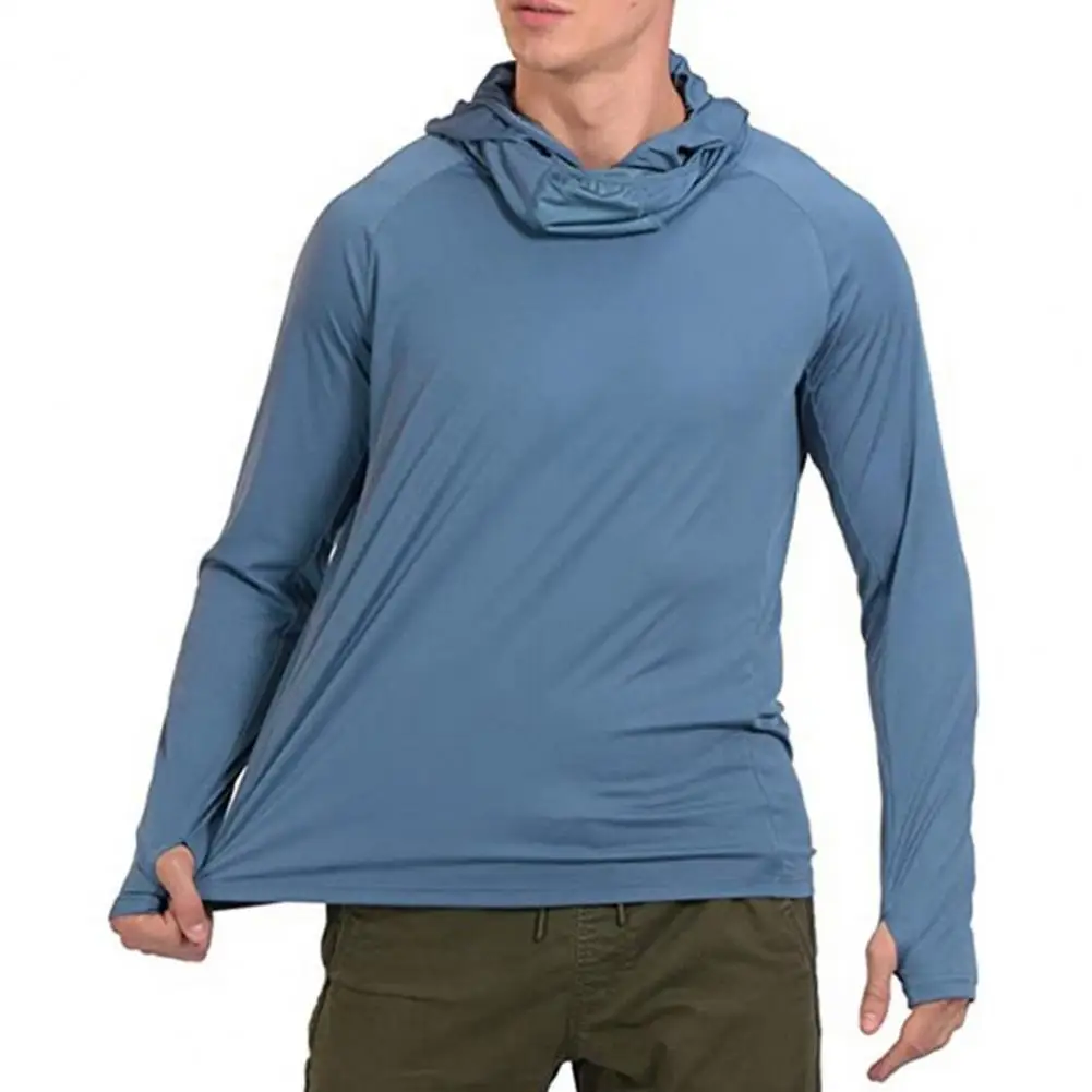 Hot Sales!Pure color hooded men fishing shirt, thin lightweight stretch thumb hole top, suitable for outdoor hiking and cycling
Hot Sales!Pure color hooded men fishing shirt, thin lightweight stretch thumb hole top, suitable for outdoor hiking and cycling