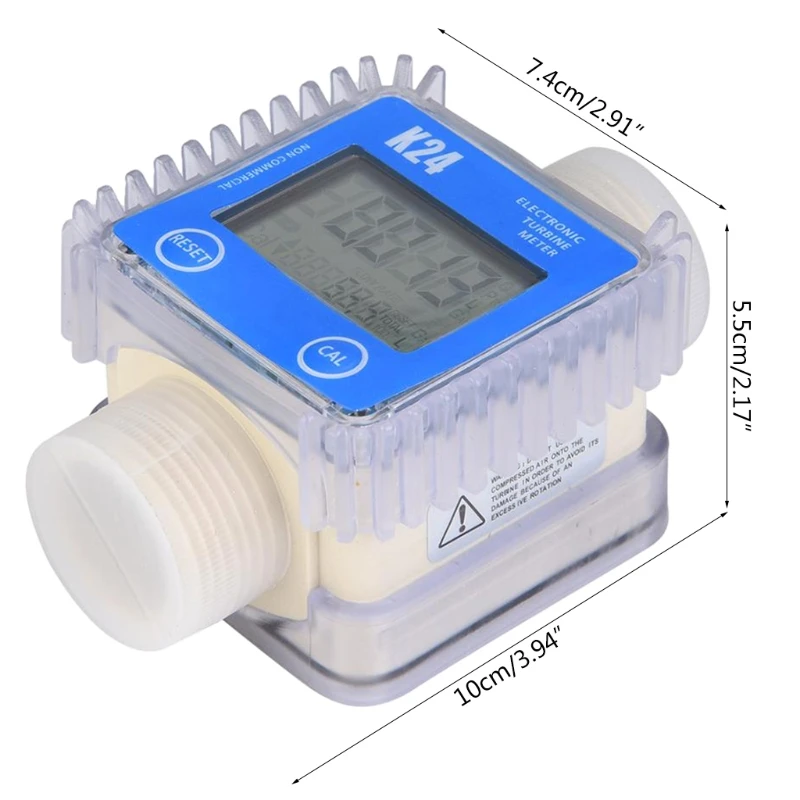 Digital K24 Turbine Digital Die-sel Fuel Flow Meter Gauge Meter Measuring Tools 
Digital K24 Turbine Digital Die-sel Fuel Flow Meter Gauge Meter Measuring Tools