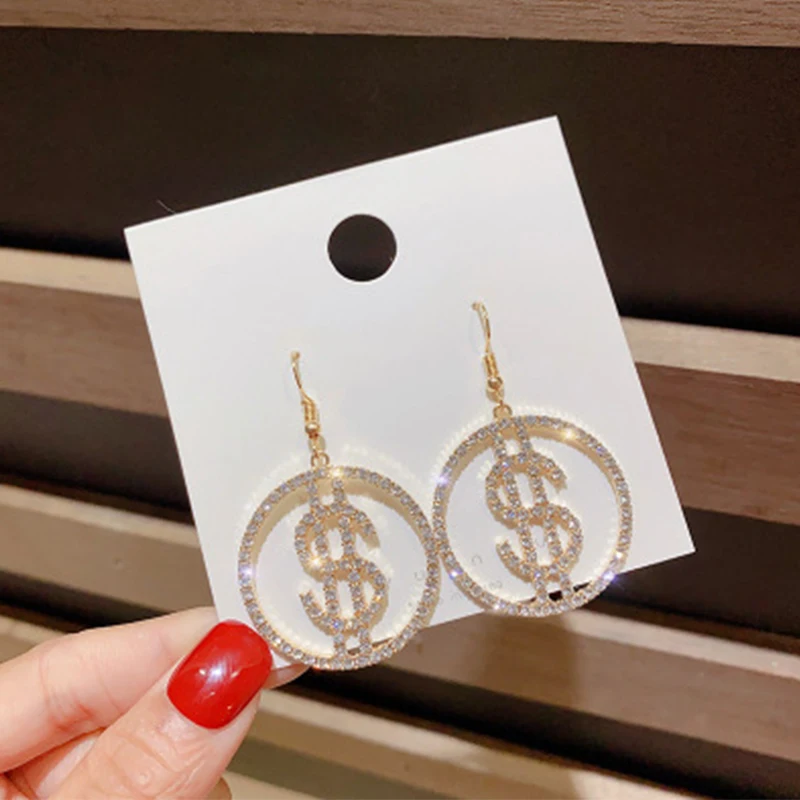 Fashionable Personality Dollar Icon Shape Hanging Exaggerated Woman Earrings Elegant Hypoallergenic High-Quality Earrings
Fashionable Personality Dollar Icon Shape Hanging Exaggerated Woman Earrings Elegant Hypoallergenic High-Quality Earrings