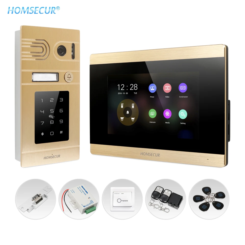 HOMSECUR 4 Wire Hands-free AHD Video&Audio Home Intercom with Outdoor Monitoring Password Keyfob Unlock BC071HD-G+BM715HD-G
HOMSECUR 4 Wire Hands-free AHD Video&Audio Home Intercom with Outdoor Monitoring Password Keyfob Unlock BC071HD-G+BM715HD-G