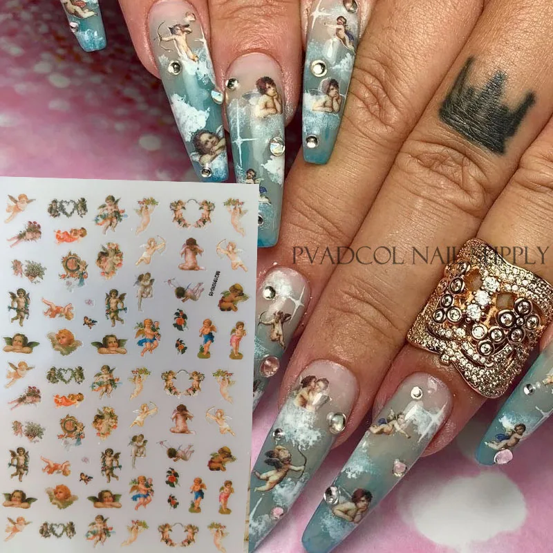 Nail Art Stickers Angels Baby Jesus Christ Nails Decals Design Self-Adhesive Wraps Acrylic Manicure Decoration
Nail Art Stickers Angels Baby Jesus Christ Nails Decals Design Self-Adhesive Wraps Acrylic Manicure Decoration