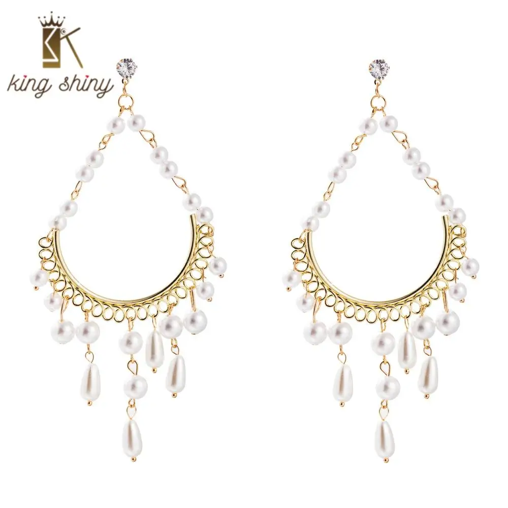 Big Long Simulated Pearl Statement Dangle Earrings for Woman Baroque Large Hanging Pendant Briadal Wedding Party Dangle Earrings
Big Long Simulated Pearl Statement Dangle Earrings for Woman Baroque Large Hanging Pendant Briadal Wedding Party Dangle Earrings