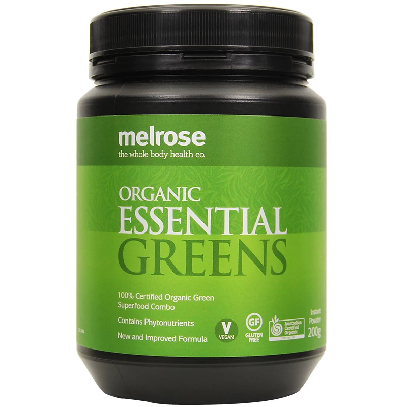 

ABM Melrose 100%Organic Essential Green Superfood Nutrient Wheat Barley Grass Spirulina Powder health wellness Dietary Fiber