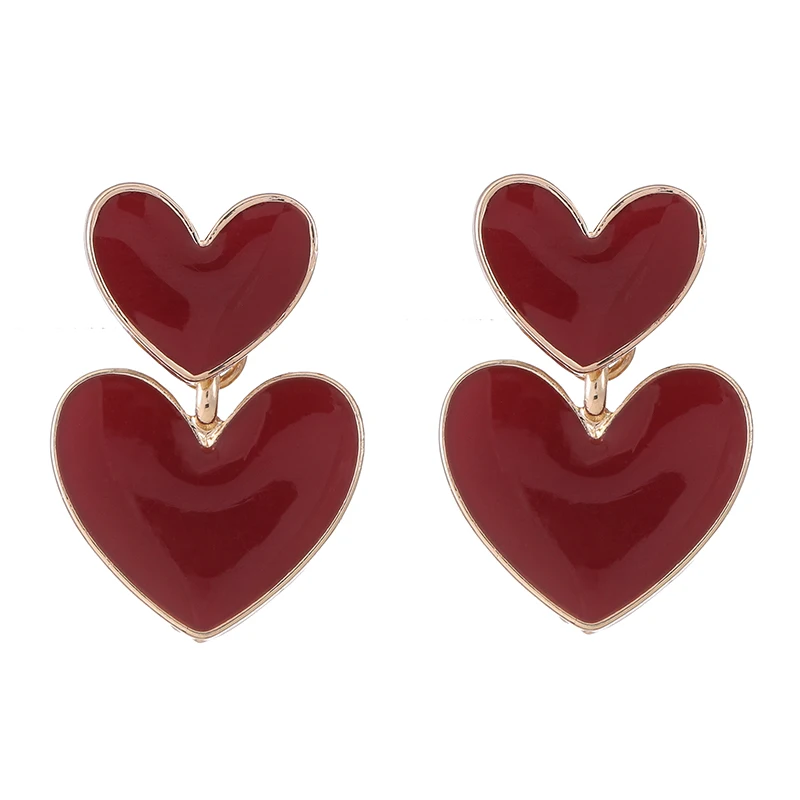 Fashion Geometry Red Heart Stud Earrings for Women Cute Romantic Temperament Joker Girl Party Jewelry Accessories
Fashion Geometry Red Heart Stud Earrings for Women Cute Romantic Temperament Joker Girl Party Jewelry Accessories