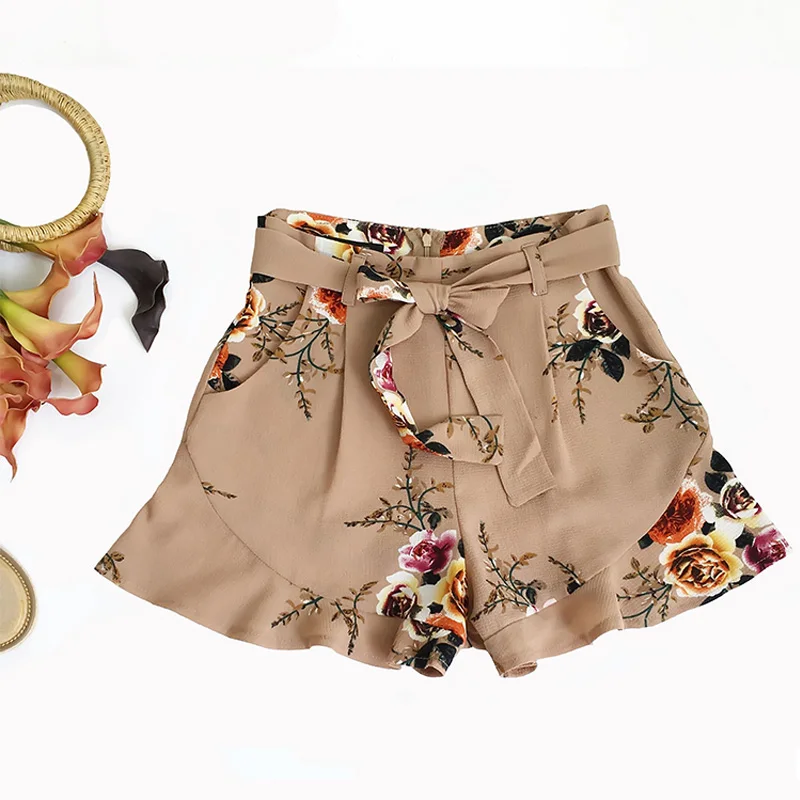 Stylish Women clothes Bandage pocket High Waist Boho Casual Polyester Floral print Beach Summer Shorts one pieces
Stylish Women clothes Bandage pocket High Waist Boho Casual Polyester Floral print Beach Summer Shorts one pieces