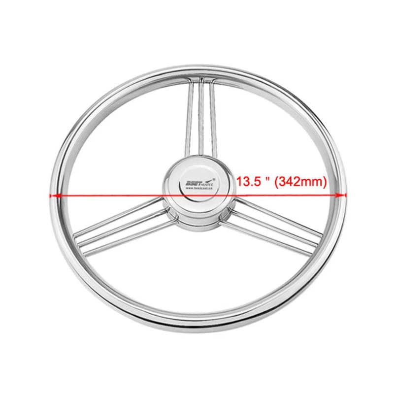 BSET MATEL 13-1/2inch 342mm Steering Wheel Stainless Steel 316 Marine Grade 3 Spokes 15 Degree Marine Boat Yacht Accessories
BSET MATEL 13-1/2inch 342mm Steering Wheel Stainless Steel 316 Marine Grade 3 Spokes 15 Degree Marine Boat Yacht Accessories
