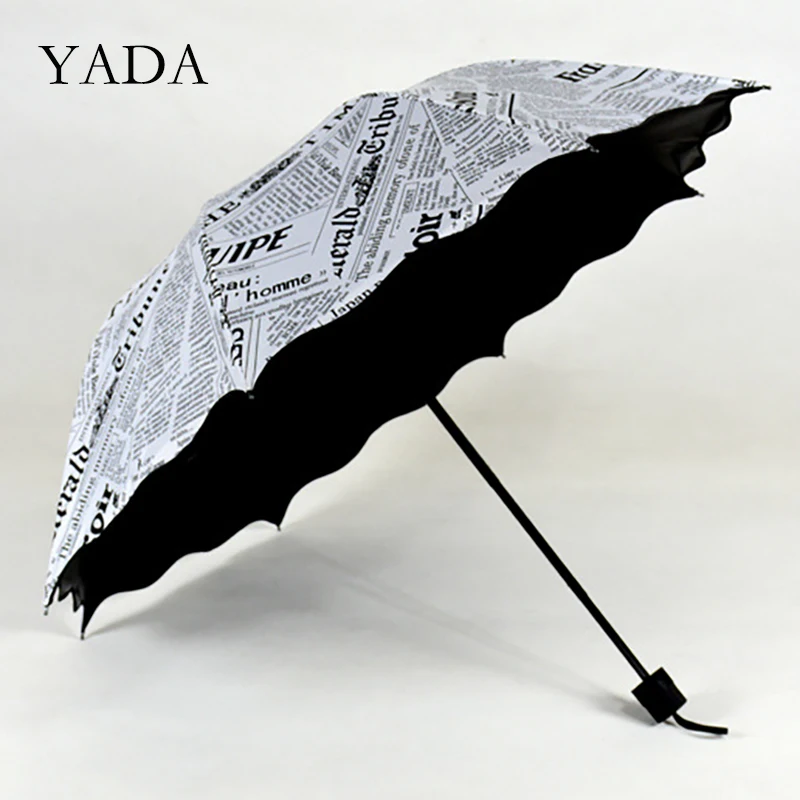YADA Ins New Fashion Newspaper 3-Folding Umbrella Rain UV Child lace Umbrella For Women Man Windproof Fold Umbrellas YS200088
YADA Ins New Fashion Newspaper 3-Folding Umbrella Rain UV Child lace Umbrella For Women Man Windproof Fold Umbrellas YS200088