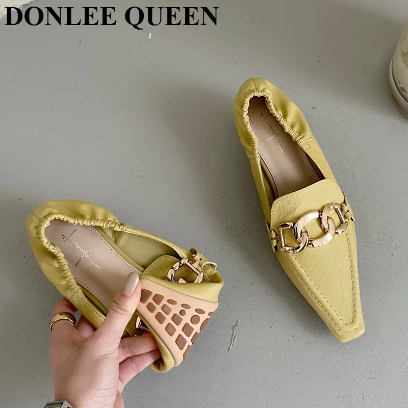 New Spring Med Heel Pumps Women Brand Metal Buckle Shoes Party Fashion Square Toe Retro Loafer Shallow Casual Moccasin Chaussure
New Spring Med Heel Pumps Women Brand Metal Buckle Shoes Party Fashion Square Toe Retro Loafer Shallow Casual Moccasin Chaussure