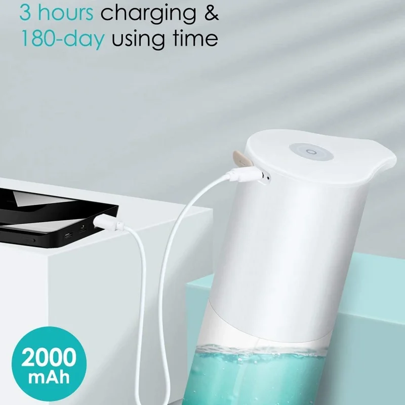 Automatic Soap Dispenser USB Rechargeable Foaming Touchless Hand Free Portable Foam Liquid Soap Dispenser for Bathroom Kitchen
Automatic Soap Dispenser USB Rechargeable Foaming Touchless Hand Free Portable Foam Liquid Soap Dispenser for Bathroom Kitchen