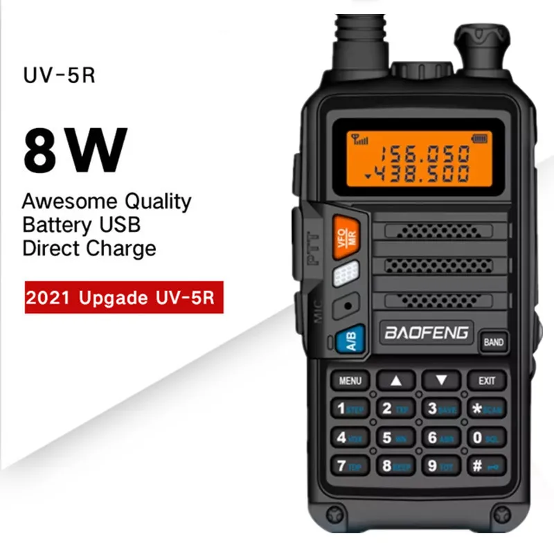 

BaoFeng UV-5R Walkie Talkie UV 5R Upgrade Version CB Radio hf Transceiver 8W 10km Dual Band UHF VHF Walkie-Talkies UV 82 UV 9R