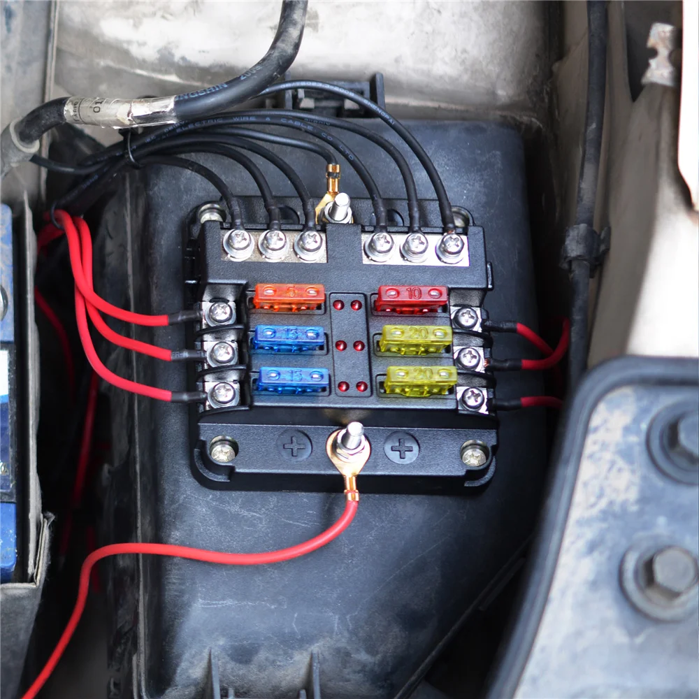 12V/24V Automotive PC waterproof Fuse Box Holder With Cover LED indicator Light fuse For Auto Car Marine Trike Car Accessories
12V/24V Automotive PC waterproof Fuse Box Holder With Cover LED indicator Light fuse For Auto Car Marine Trike Car Accessories