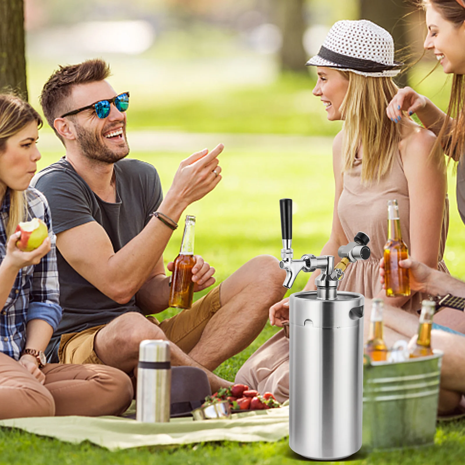 Mini Keg Pressurized Beer Keg System Stainless Steel Mini Growler Keg Adjustable Beer Tap Faucet Premium Charger Kit brewing
Mini Keg Pressurized Beer Keg System Stainless Steel Mini Growler Keg Adjustable Beer Tap Faucet Premium Charger Kit brewing