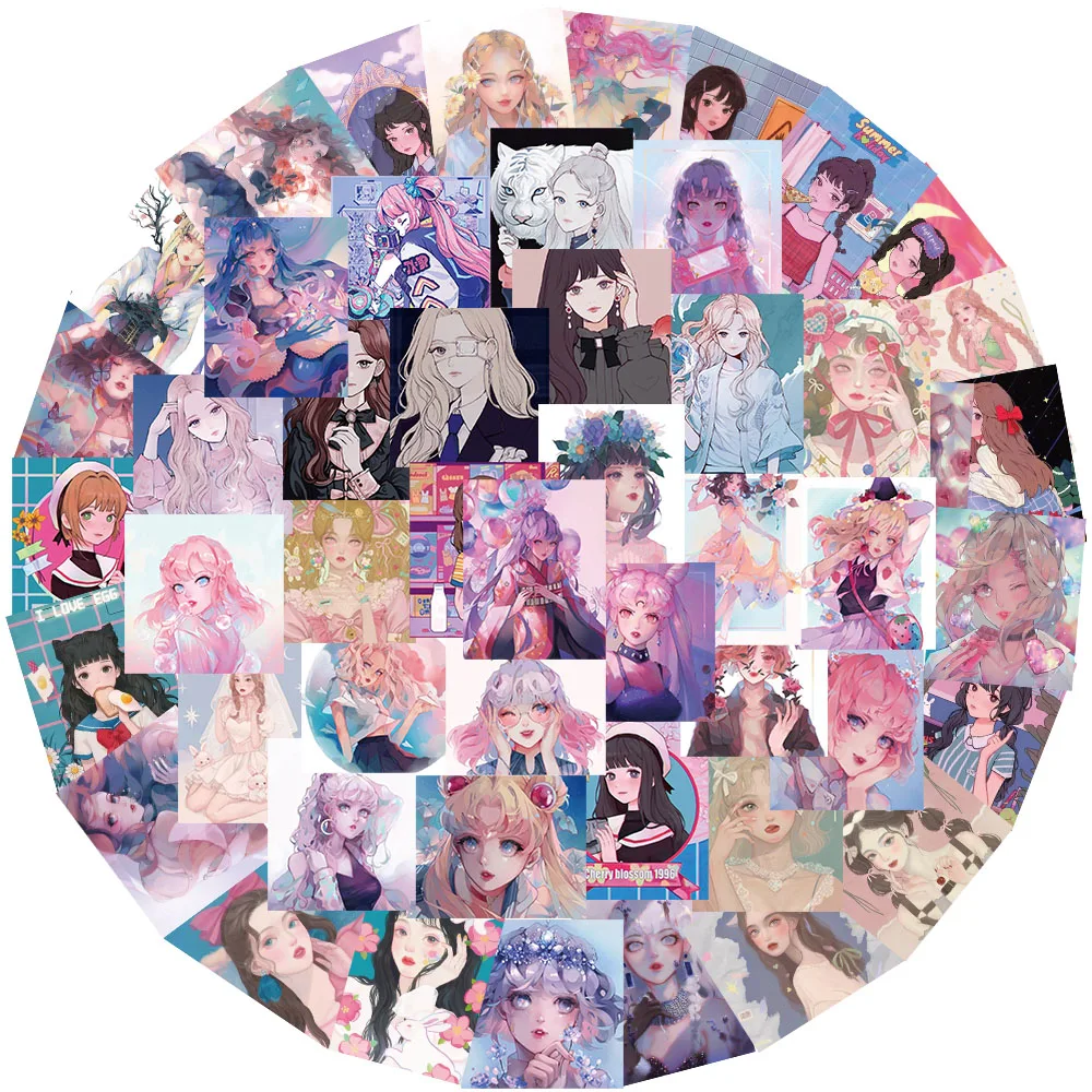 50Pcs Beautiful Cartoon Girl DIY Waterproof Sticker Mobile Suitcase Laptop Guitar Helmet Water Cup Diary Child Graffiti Toy Deco
50Pcs Beautiful Cartoon Girl DIY Waterproof Sticker Mobile Suitcase Laptop Guitar Helmet Water Cup Diary Child Graffiti Toy Deco