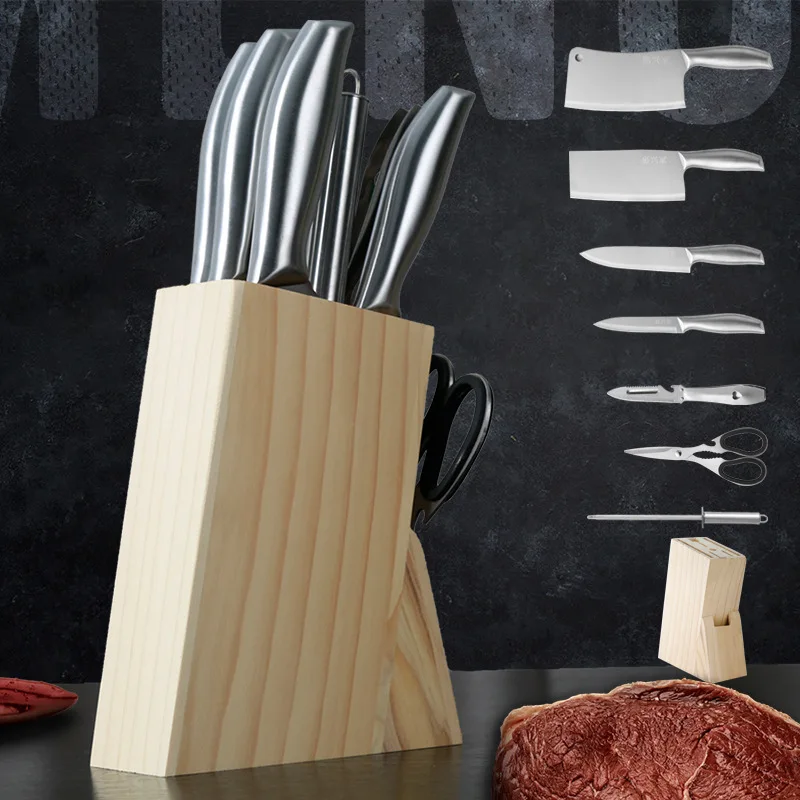 

Набор кухонных ножей из нержавеющей стали, инструменты, точилка для ножей, ножниц, шеф-повара, слайсер, накири, держатель для измельчения