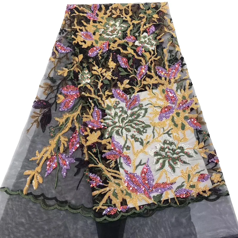 (5yards/pc) high quality African French net lace fabric with fantastic sequins embroideries flowers for attractive dress FZZ694
(5yards/pc) high quality African French net lace fabric with fantastic sequins embroideries flowers for attractive dress FZZ694