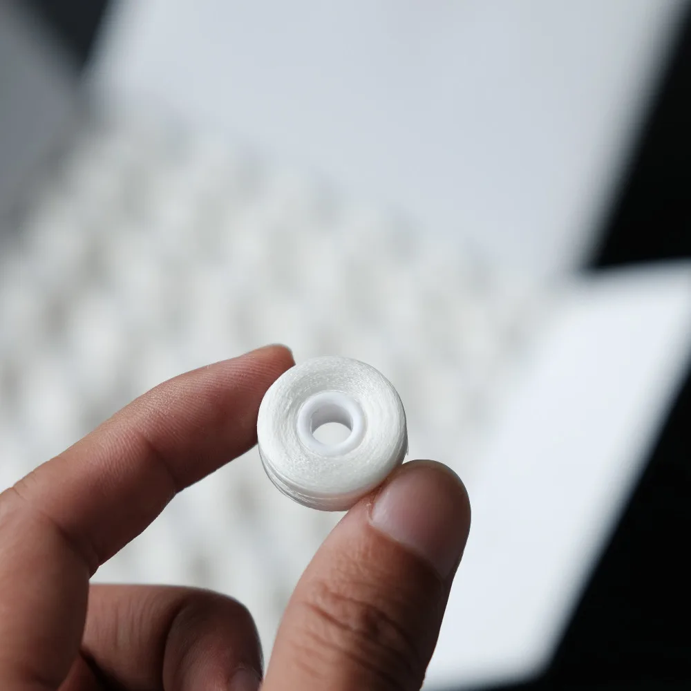 YY White Color L Size Sideless Prewound Bobbin Thread for machine embroidery, 144pcs
YY White Color L Size Sideless Prewound Bobbin Thread for machine embroidery, 144pcs