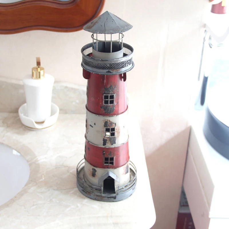 Высокое качество Ретро подсвечник в виде маяка средиземноморские подсвечники