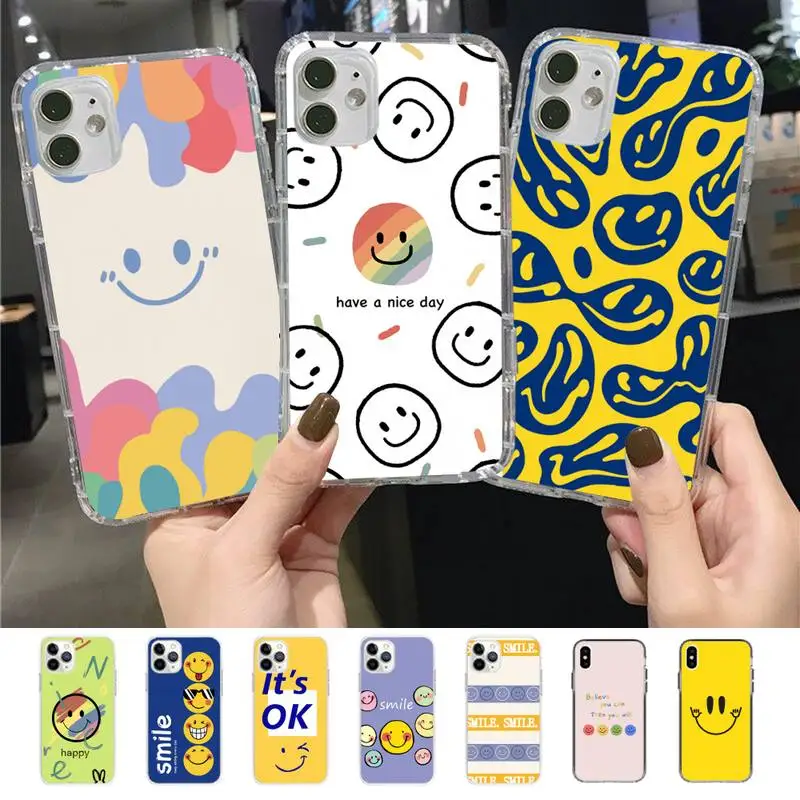 Cartoon Smile Face Phone Case For iPhone X XS MAX 6 6s 7 7plus 8 8Plus 5S SE 2020 XR 11 11pro max DIY Clear capa
Cartoon Smile Face Phone Case For iPhone X XS MAX 6 6s 7 7plus 8 8Plus 5S SE 2020 XR 11 11pro max DIY Clear capa