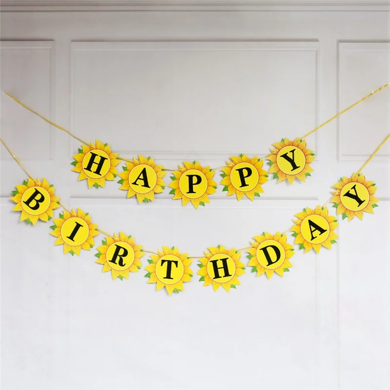 Sunflower Happy Birthday Banner Party Bunting Garland Baby Kids Happy Birthday Party Decoration Summer Home Party Favors Supply
Sunflower Happy Birthday Banner Party Bunting Garland Baby Kids Happy Birthday Party Decoration Summer Home Party Favors Supply