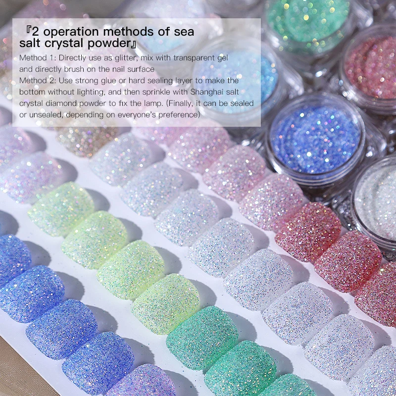 12 Colors Aurora Sea Salt Crystal Diamond Powder Nail Glitter Nail Art Shiny Nail Flash Sugar Powder Nail Decorations TSLM2
12 Colors Aurora Sea Salt Crystal Diamond Powder Nail Glitter Nail Art Shiny Nail Flash Sugar Powder Nail Decorations TSLM2