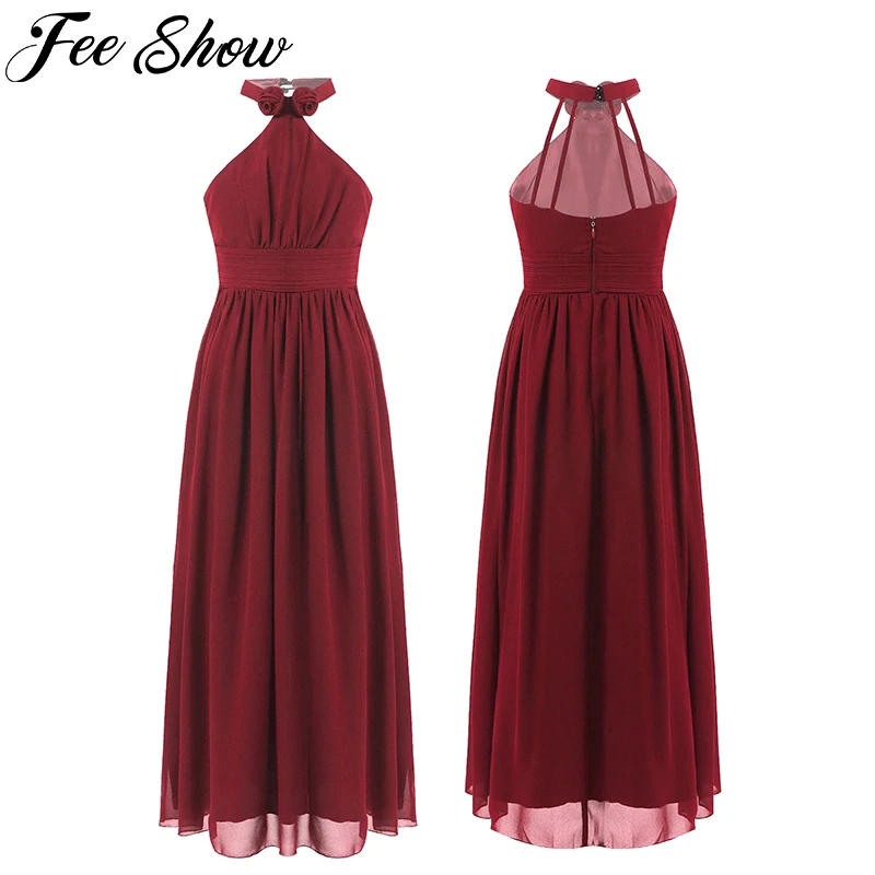 Kids Girls Birthday Wedding Party Dress Sheer Color Halter Neck Sleeveless Caged Back Ruffled Chiffon Tulle Mesh Dance Dress
Kids Girls Birthday Wedding Party Dress Sheer Color Halter Neck Sleeveless Caged Back Ruffled Chiffon Tulle Mesh Dance Dress
