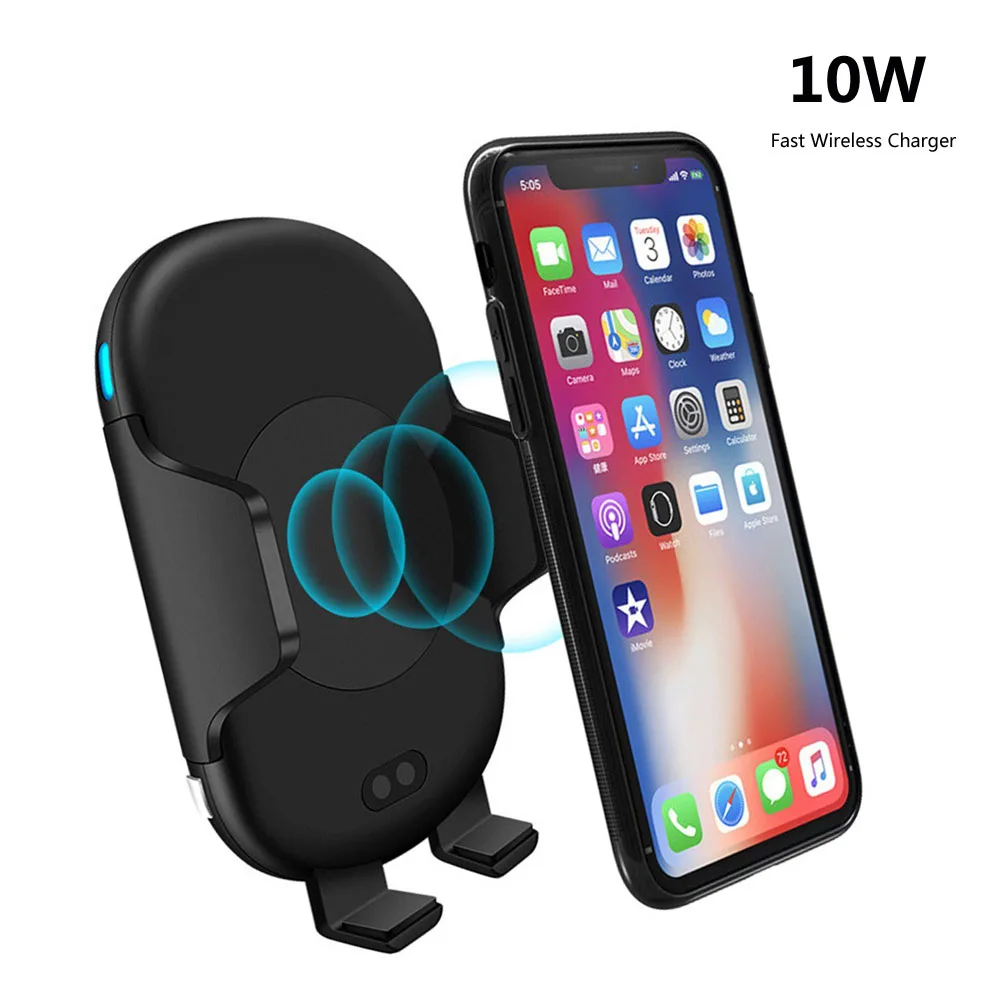 360 Вращение 10 Вт автомобильное беспроводное зарядное устройство для iPhone 11 XS X 8
