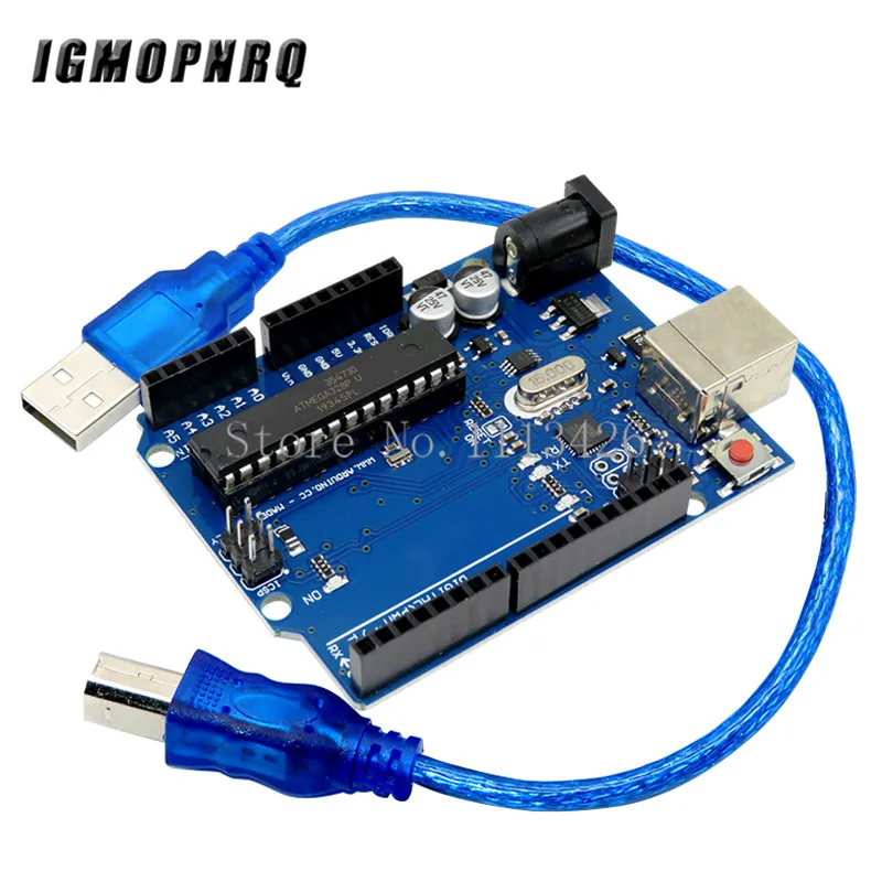 UNO R3 Official ATMEGA16U2+MEGA328P Chip For Arduino UNO R3 Development board + USB CABLE
UNO R3 Official ATMEGA16U2+MEGA328P Chip For Arduino UNO R3 Development board + USB CABLE