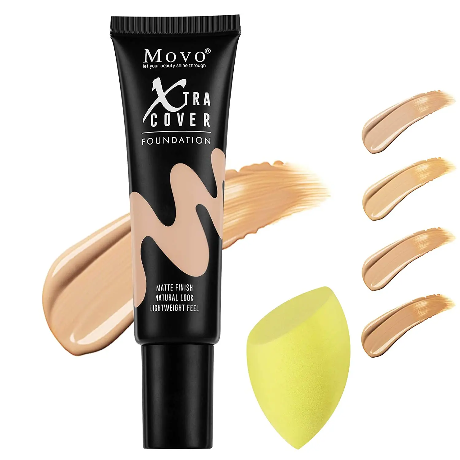 Movo Matte Liquid Foundation and Makeup Sponge Set – 5 Shades Medium Coverage Lightweight Feel Liquid Foundation for Combination
Movo Matte Liquid Foundation and Makeup Sponge Set – 5 Shades Medium Coverage Lightweight Feel Liquid Foundation for Combination