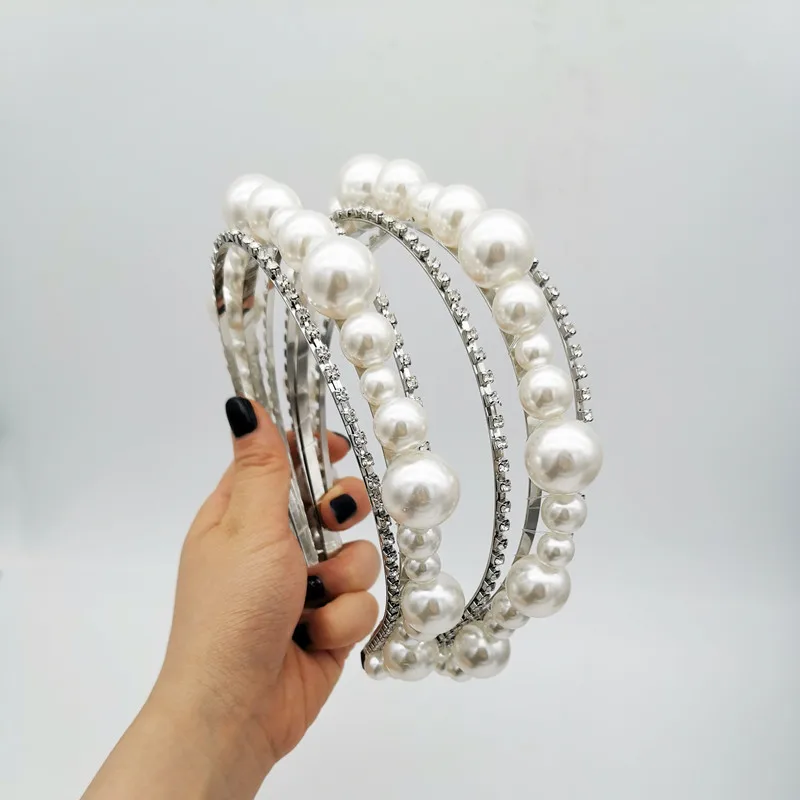 Rhinestone Pearl Headbands Fashion Hair Accessories Women Baroque Multilayer Full Rhinestone Headband Bridal Hair Band Headwear
Rhinestone Pearl Headbands Fashion Hair Accessories Women Baroque Multilayer Full Rhinestone Headband Bridal Hair Band Headwear