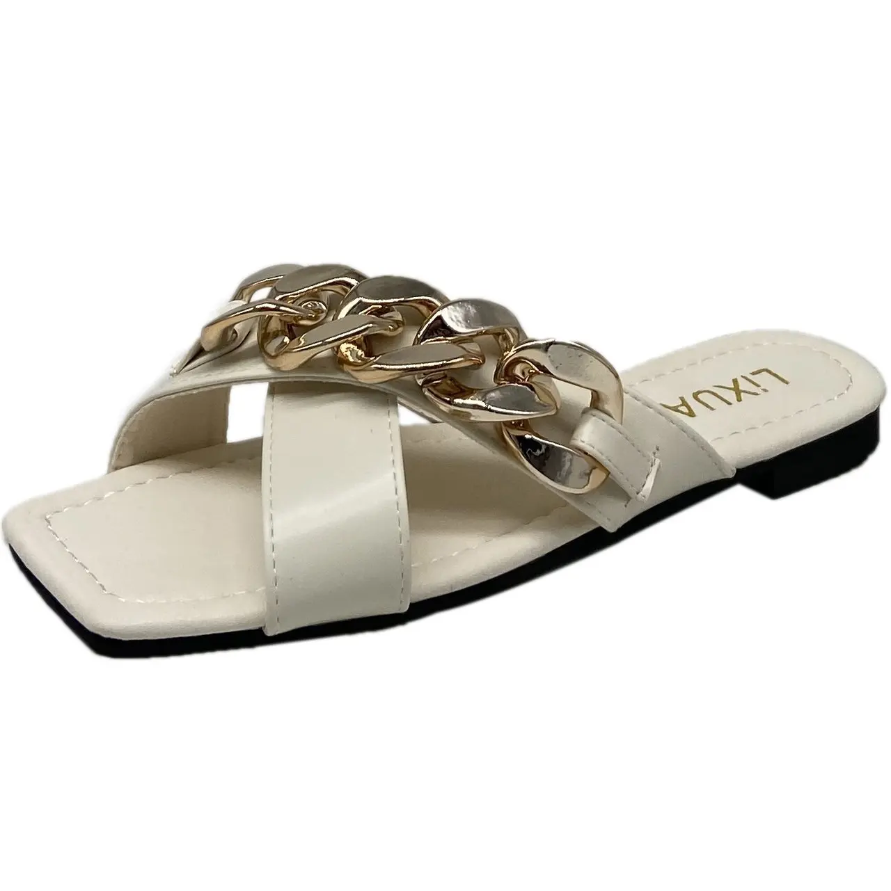 Slippers Casual Flat Shoes Female Square Toe Summer Clogs Woman Low Pantofle Slides Rivet Luxury Beach 2021 Rubber Basic PU Meta
Slippers Casual Flat Shoes Female Square Toe Summer Clogs Woman Low Pantofle Slides Rivet Luxury Beach 2021 Rubber Basic PU Meta