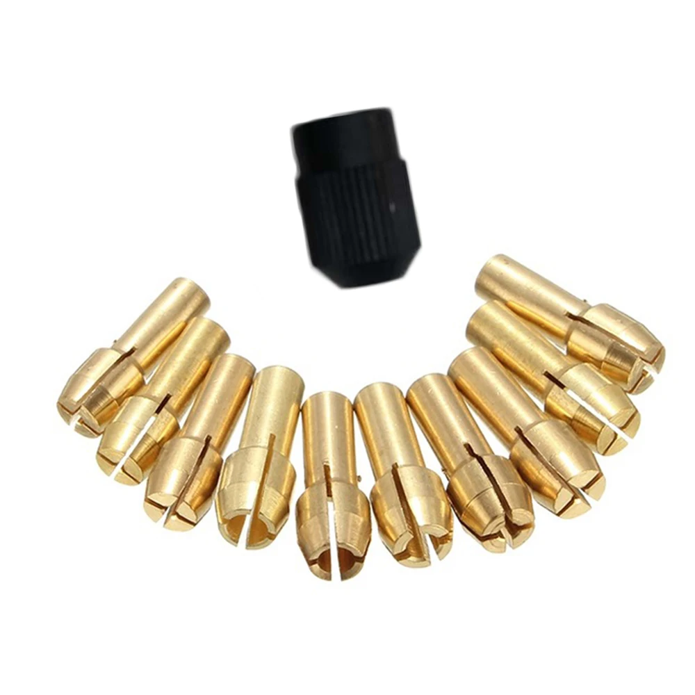 10Pcs Brass Collet Drill Chuck Bits 0.5-3.2mm Electric Drill Bits Chuck Adapter With Bolt Nut M8 * 0.75mm
10Pcs Brass Collet Drill Chuck Bits 0.5-3.2mm Electric Drill Bits Chuck Adapter With Bolt Nut M8 * 0.75mm