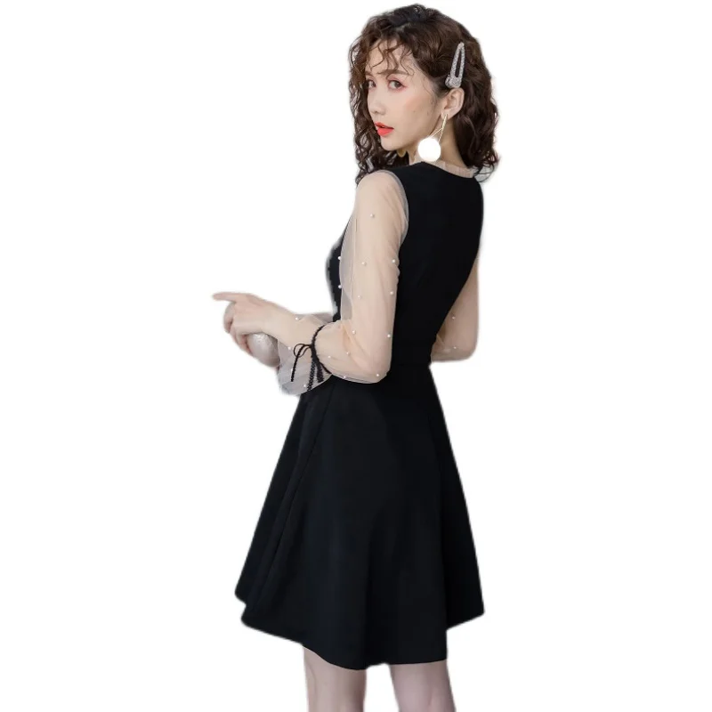 COIGARSAM Sexy Patchwork Women one-piece dress korean New Spring Full Sleeve Mesh High Waist Dresses Black 1882
COIGARSAM Sexy Patchwork Women one-piece dress korean New Spring Full Sleeve Mesh High Waist Dresses Black 1882