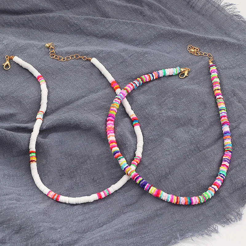 Wholesale Bohemian Beach Colorful Clay Beaded Choker Boho Rainbow Polymer Clay Necklace Jewelry for Women Girls Adjustable
Wholesale Bohemian Beach Colorful Clay Beaded Choker Boho Rainbow Polymer Clay Necklace Jewelry for Women Girls Adjustable