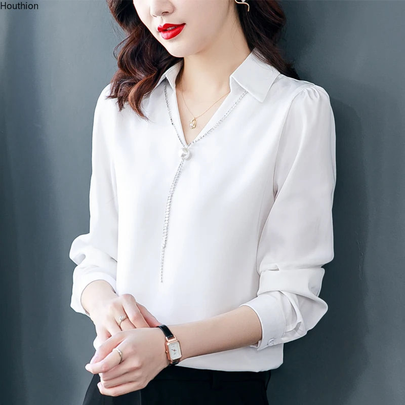 Summer New Women's Blouses Polo Shirt Long Sleeve Tops Solid Color Blouse Girl Chiffon Casual Fashion Lady Loose
Summer New Women's Blouses Polo Shirt Long Sleeve Tops Solid Color Blouse Girl Chiffon Casual Fashion Lady Loose