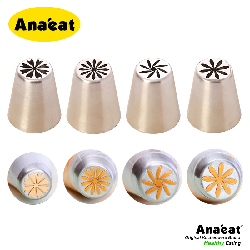 ANAEAT 4 pieces/set stainless steel cake decorator pastry icing dispenser nozzle pipe tool
ANAEAT 4 pieces/set stainless steel cake decorator pastry icing dispenser nozzle pipe tool