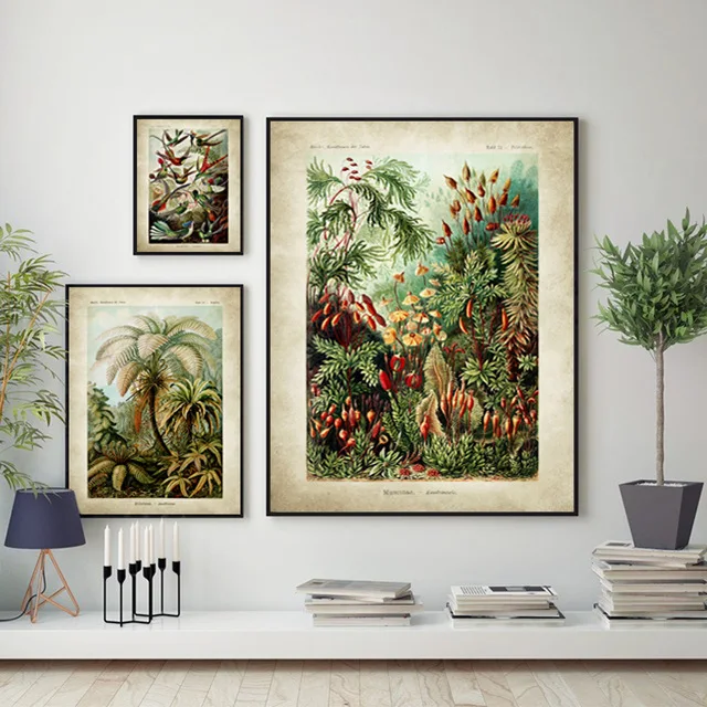 

Wall Art Natural Tropical Jungle Oil Paintings Nordic Canvas Posters Prints for Living Room Bedroom Corridor Decoration