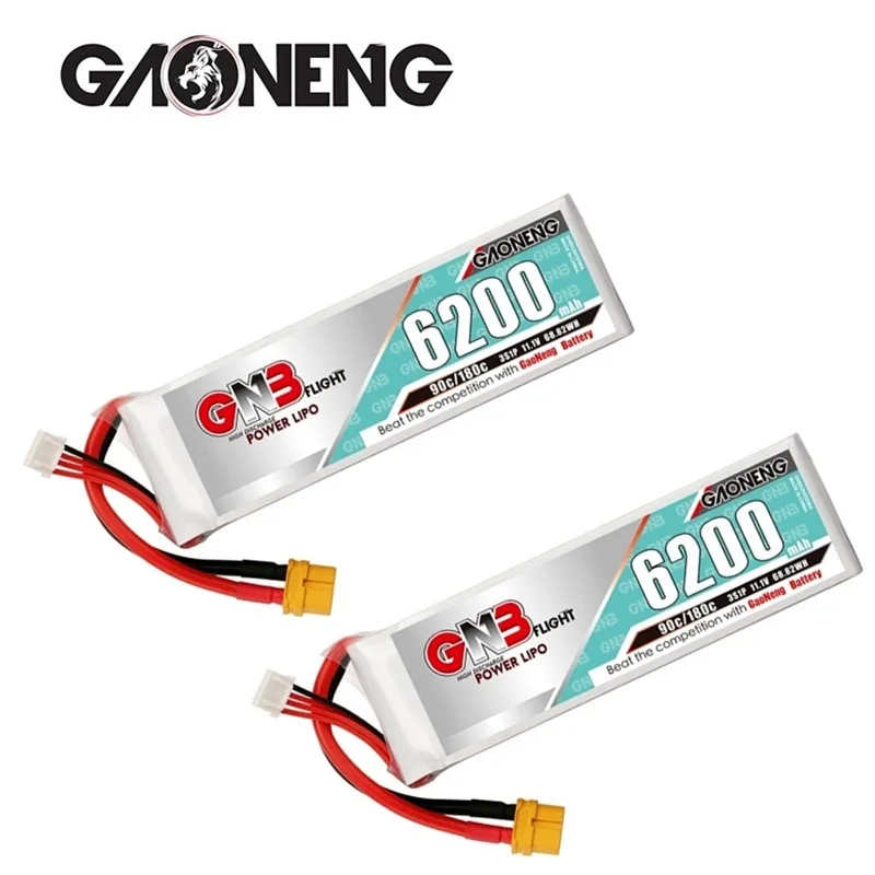 1-2pcs GAONENG GNB 6200mAh 11.1V 90C 5S lithium battery for FPV Racing Quadcopter Accessories Part for Drone battery
1-2pcs GAONENG GNB 6200mAh 11.1V 90C 5S lithium battery for FPV Racing Quadcopter Accessories Part for Drone battery