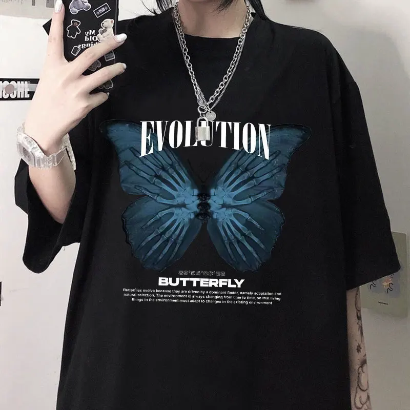 Butterfly T-shirt men and women 2021 Harajuku hip-hop short-sleeved T-shirt casual top streetwear oversized T-shirt women
Butterfly T-shirt men and women 2021 Harajuku hip-hop short-sleeved T-shirt casual top streetwear oversized T-shirt women
