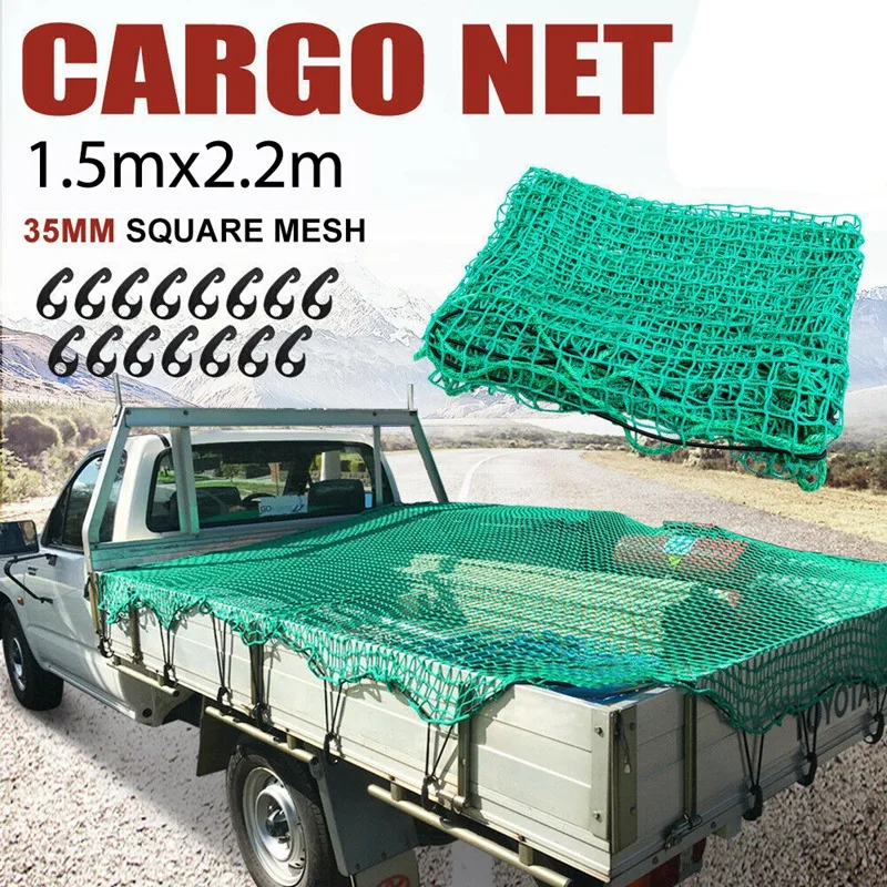 Trailer Net, Stretchable Luggage Net for Trailers of Sizes 1.5 X 2.2 Metres, Tight Mesh, with Securing Hook
Trailer Net, Stretchable Luggage Net for Trailers of Sizes 1.5 X 2.2 Metres, Tight Mesh, with Securing Hook
