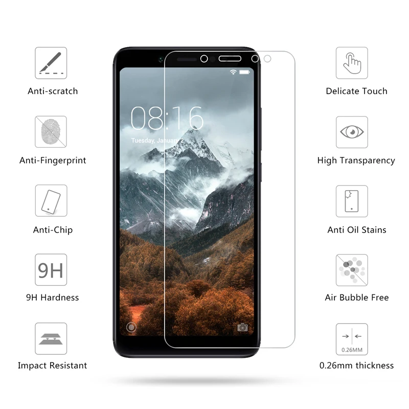 2.5D твердая пленка из закаленного стекла для Xiaomi Redmi Note 8 Pro 8T Mi 10 A1 A2 Lite 9T Mix 2 3