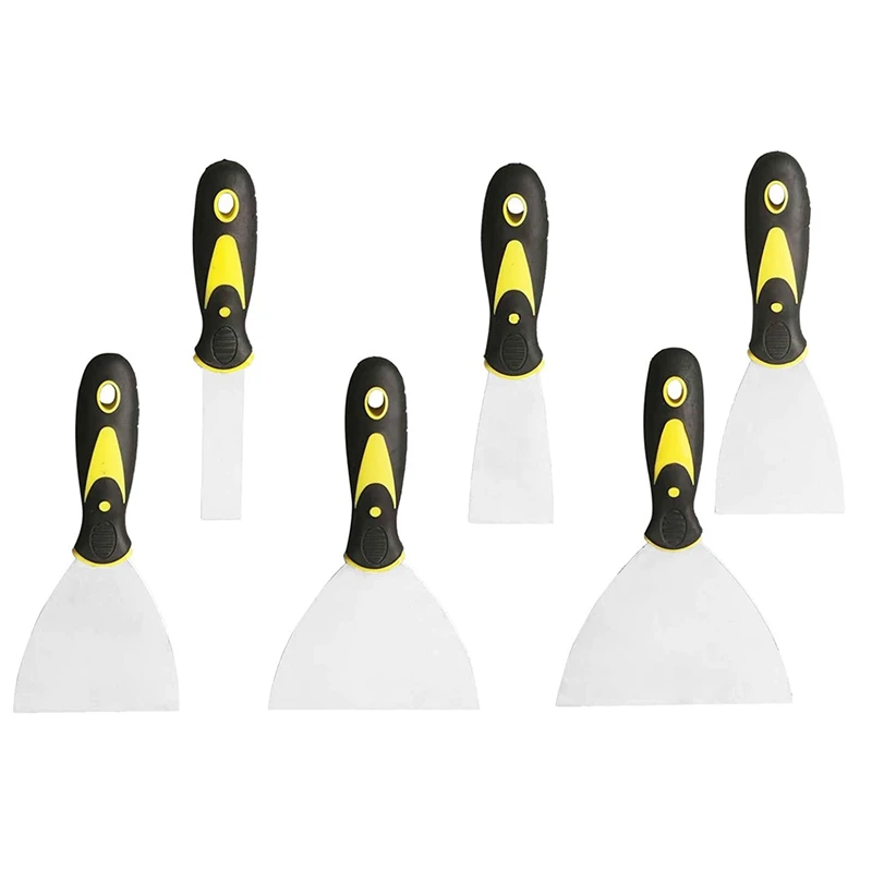 6Pcs Putty Knife Set Stainless Steel Spatula Spackle Knife Rustproof Putty Knife Spatula for Scraping Walls
6Pcs Putty Knife Set Stainless Steel Spatula Spackle Knife Rustproof Putty Knife Spatula for Scraping Walls