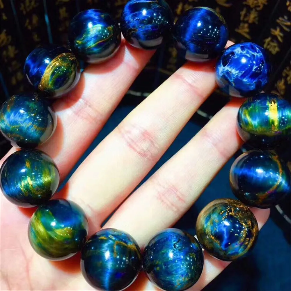 17mm Genuine Natural Blue Pietersite Bracelet Woman Lady Man Love Namibia Round Beads Energy Power Stone Stretch Jewelry AAAAA
17mm Genuine Natural Blue Pietersite Bracelet Woman Lady Man Love Namibia Round Beads Energy Power Stone Stretch Jewelry AAAAA