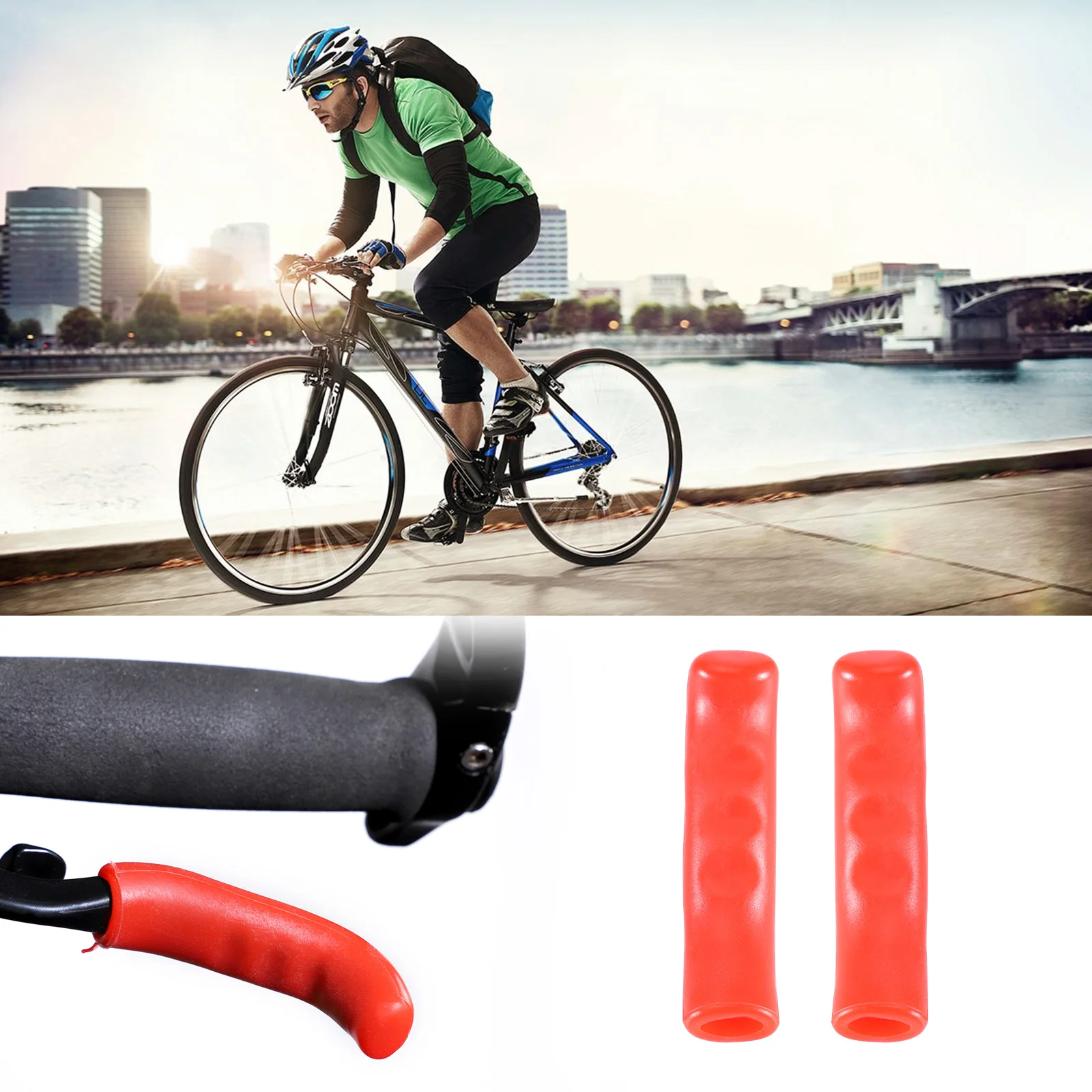 1 Pair Mountain Bike Handle Bar Grip Wrap Bicycle Brake Lever Non-slip Silicone Cover Protector 
1 Pair Mountain Bike Handle Bar Grip Wrap Bicycle Brake Lever Non-slip Silicone Cover Protector