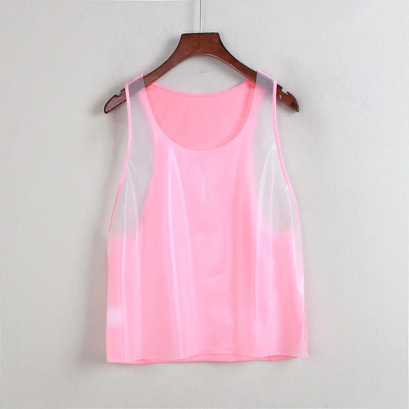 Women's Clear PVC Tank Top Transparent Sleeveless Shirt Sexy Costumes DJ Club Sheer Top Shirt
Women's Clear PVC Tank Top Transparent Sleeveless Shirt Sexy Costumes DJ Club Sheer Top Shirt