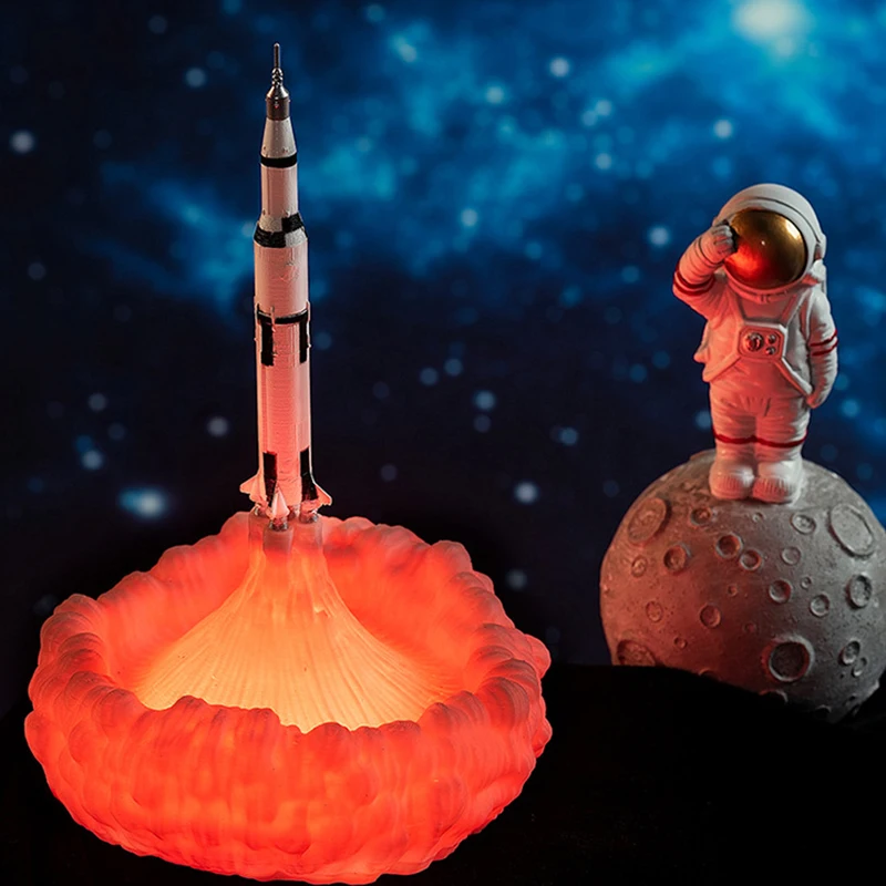 3D Print LED Night Light Space Shuttle Rocket Lamp For Space Lovers USB Rechargeable Rocket Lights Home Desk Decor Kids Gift
3D Print LED Night Light Space Shuttle Rocket Lamp For Space Lovers USB Rechargeable Rocket Lights Home Desk Decor Kids Gift